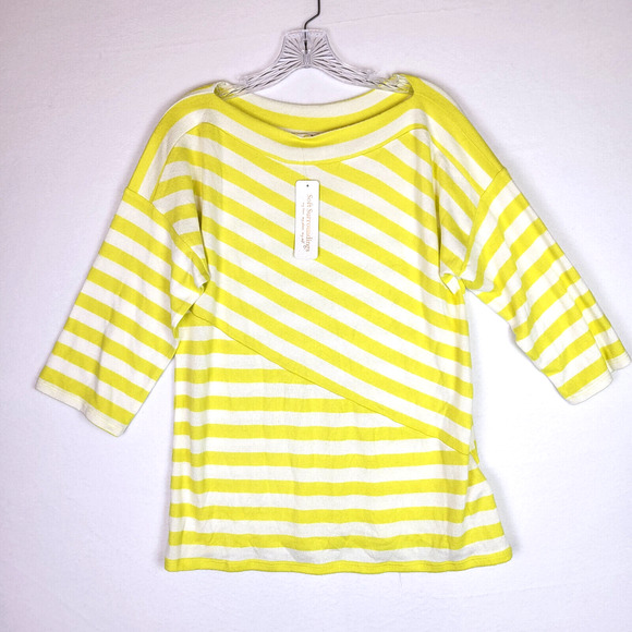 Soft Surroundings Tops - Soft Surroundings Womens Chic Getaway Striped Top Size XS Yellow White Summer